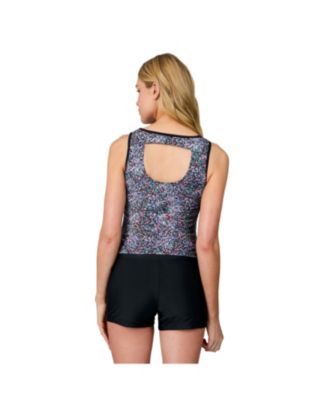 Women's Full Side Shirring Tankini Top