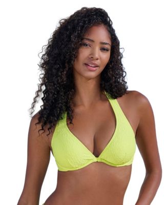 Women's Textured Underwire Bikini Swimsuit Top Bra Sizing
