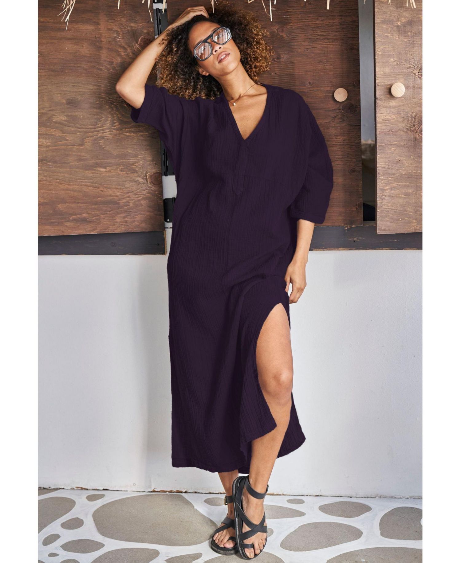 Women's Ocean+Main Gauze Arc Seam Caftan