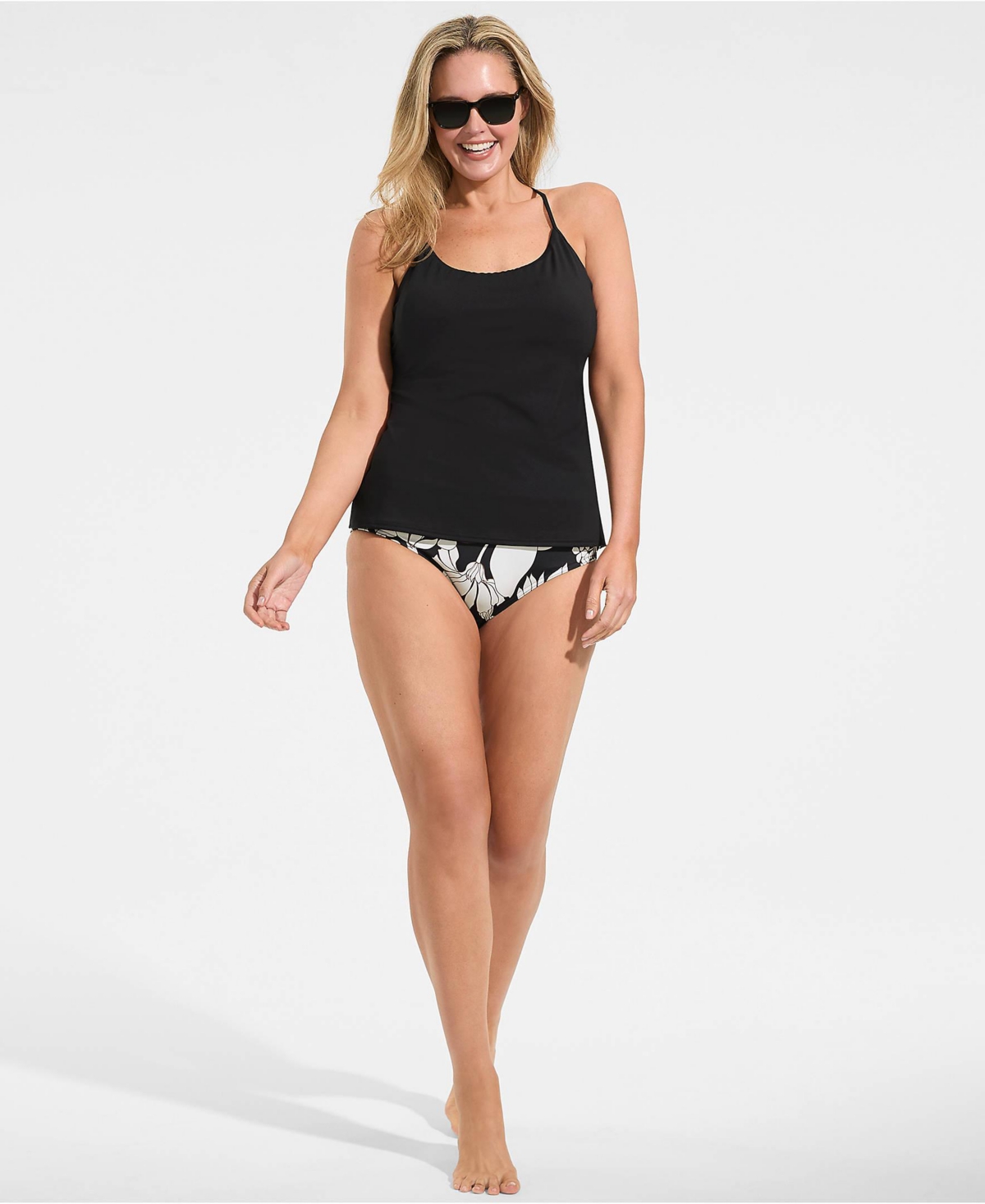 Lands' End Women's Tugless QuickDry Adjustable Strappy Back Tankini Top