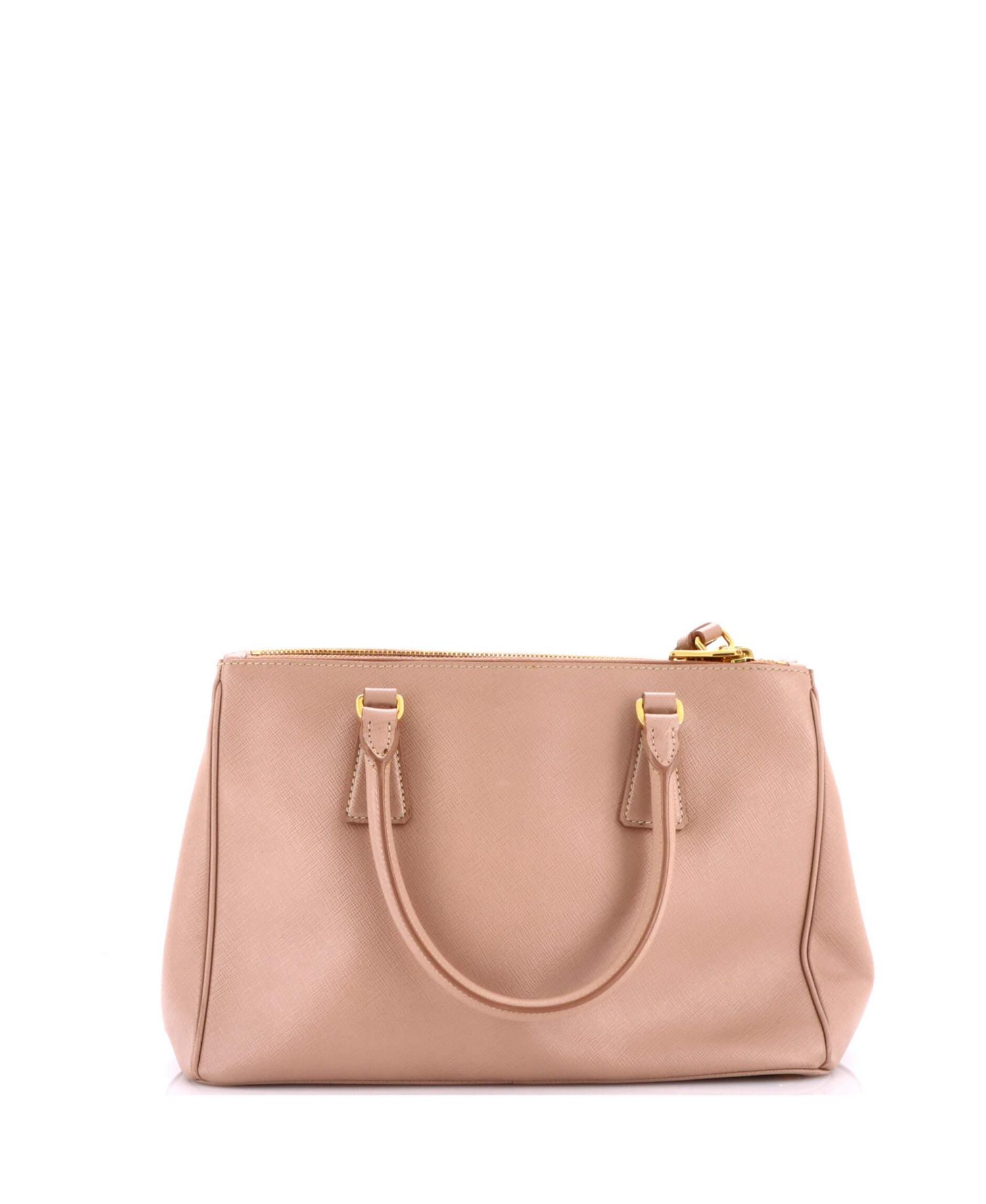 Medium Double Zip Lux Tote Saffiano Leather