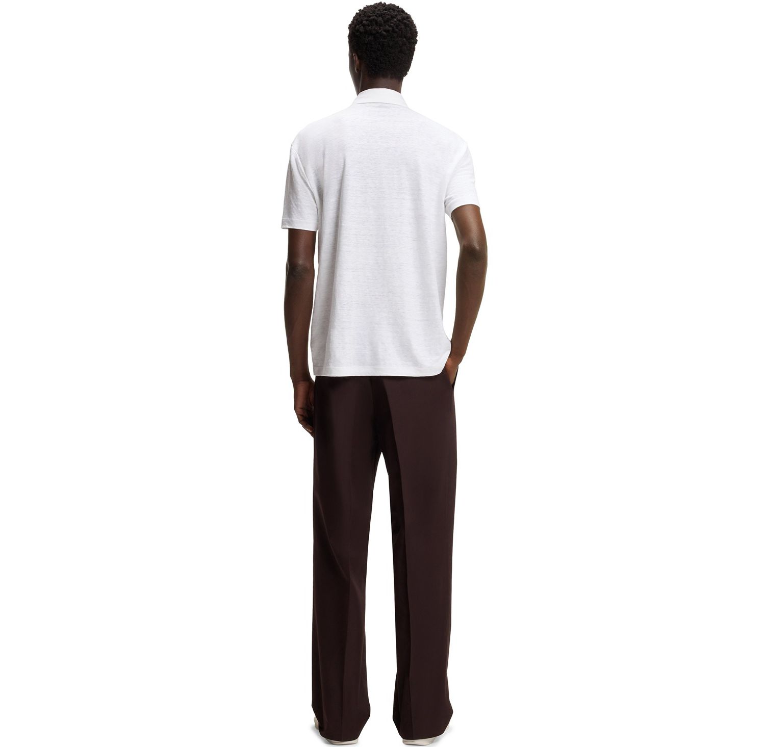 BECKHAM x BOSS Men's Linen Polo Shirt