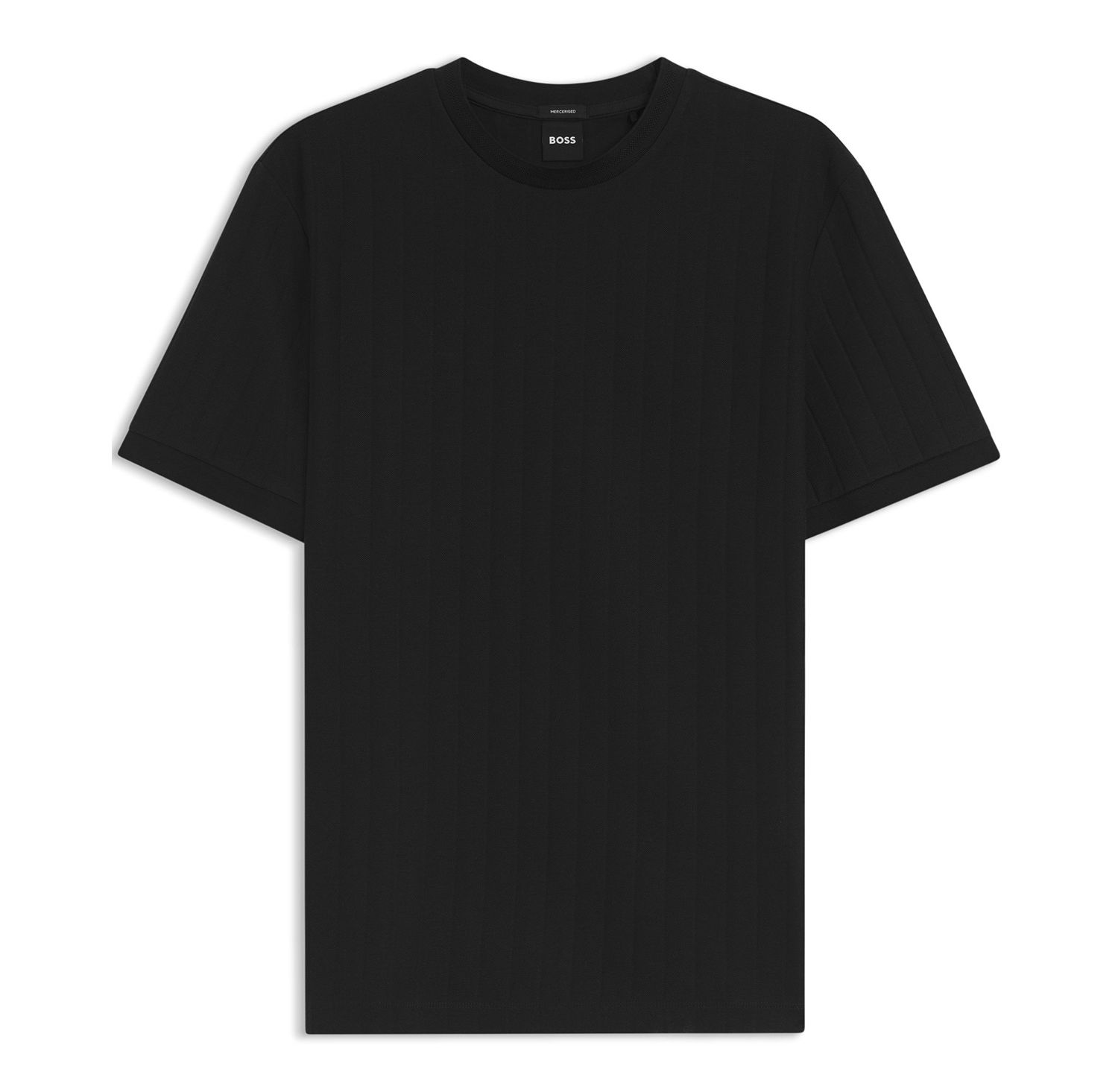 Men's Mercerised-Cotton Structured Stripe T-Shirt