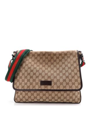 Medium Web Strap Flap Messenger GG Canvas
