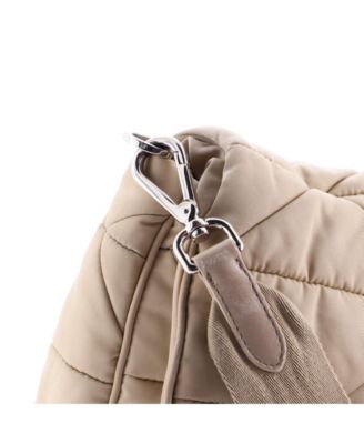 Padded Flap Shoulder Bag Quilted Tessuto