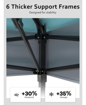 13x13 Pop-Up Canopy Tent, Easy Setup, Adjustable Height, Mosquito Netting, Sand Bags, Backyard & Patio