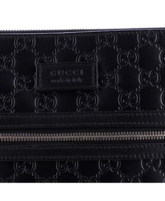 Medium Signature Zip Messenger Bag Guccissima Leather