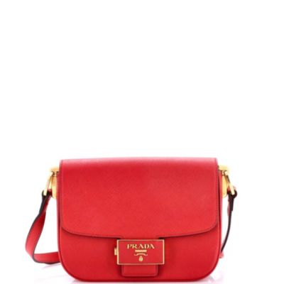 Small Embleme Flap Bag Saffiano Leather
