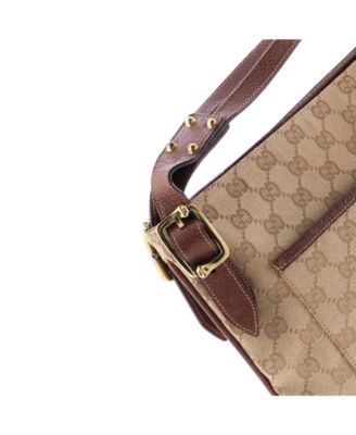 Large Vintage Belted Flat Messenger GG Canvas