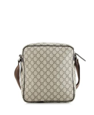 Medium Front Zip Messenger GG Coated Canvas