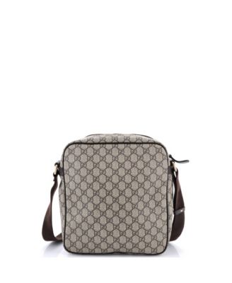 Medium Front Zip Messenger GG Coated Canvas