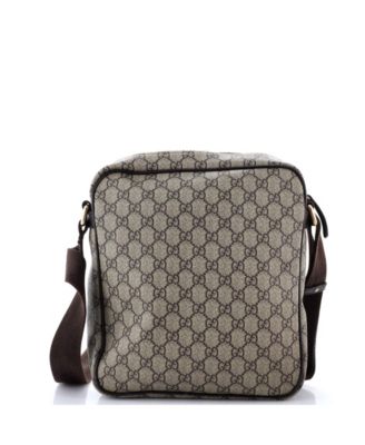 Medium Front Zip Messenger GG Coated Canvas