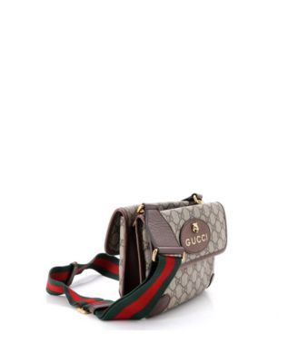 Small Neo Vintage Flap Messenger GG Coated Canvas