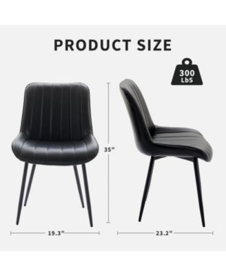 2 Pc. Upholstered Metal Dining Chairs Set