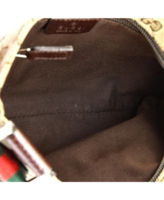 Small Web Strap Zip Messenger Bag GG Canvas