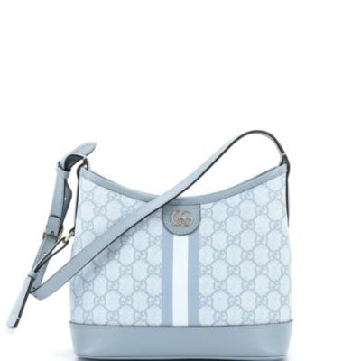 Small Ophidia Open Bucket Bag GG Coated Canvas with Leather