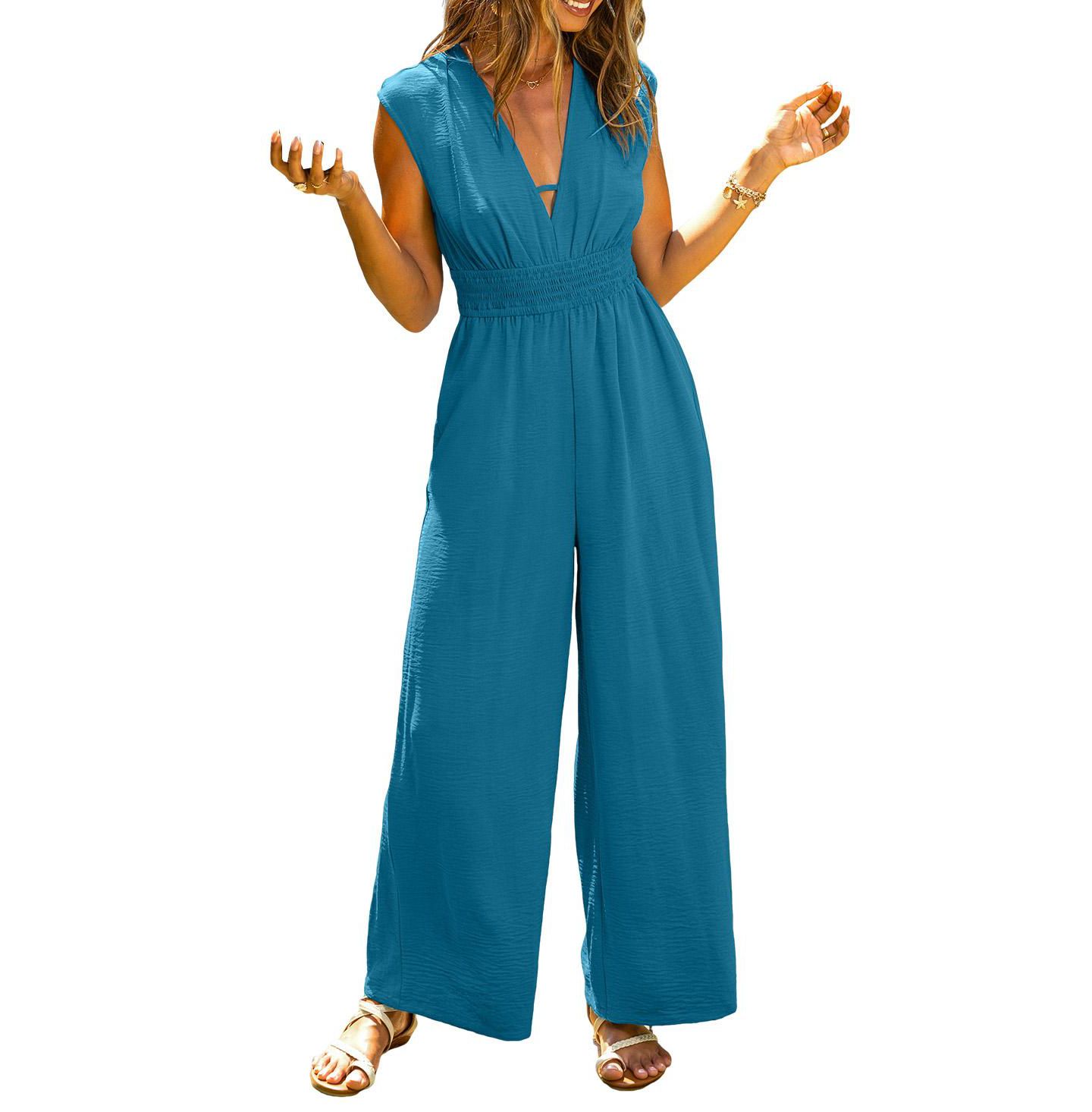 Женский комбинезон Cupshe Reach for the Stars Jumpsuit, цвет: Бирюзовый — фото 2