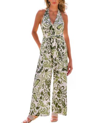 Women's Spring Nostalgia Floral Jumpsuit