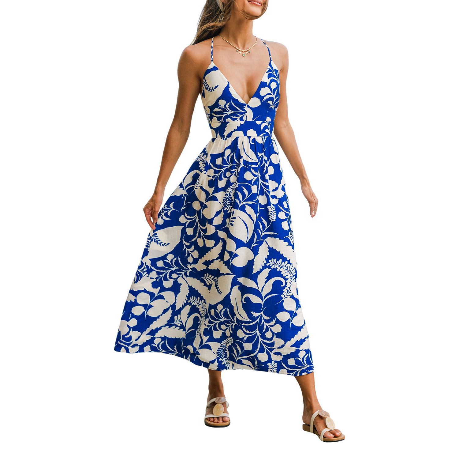 Women's Into the Sunset Tropical Maxi Beach Dress