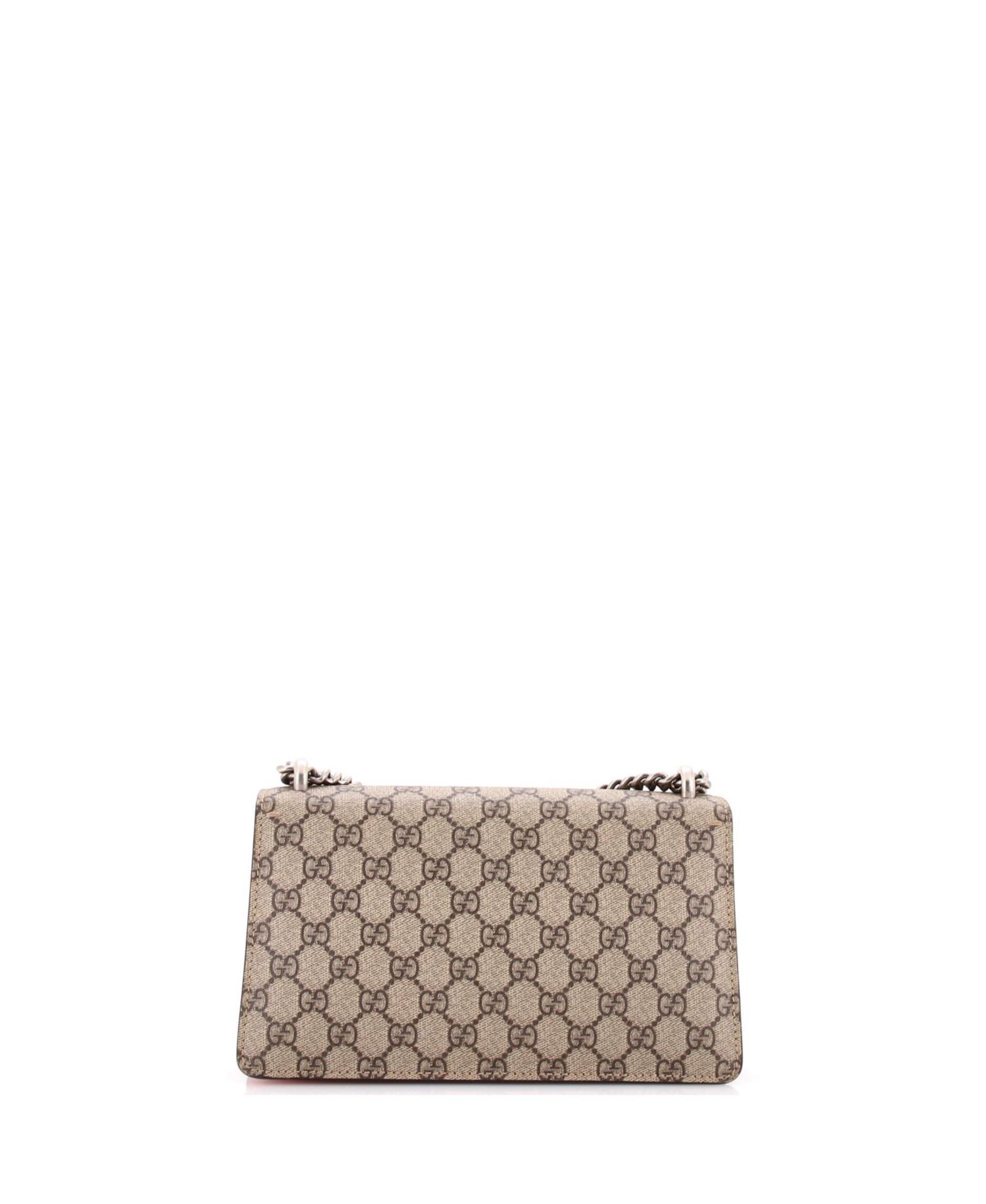 Small Dionysus Bag GG Coated Canvas with Crystal Embellished Metal