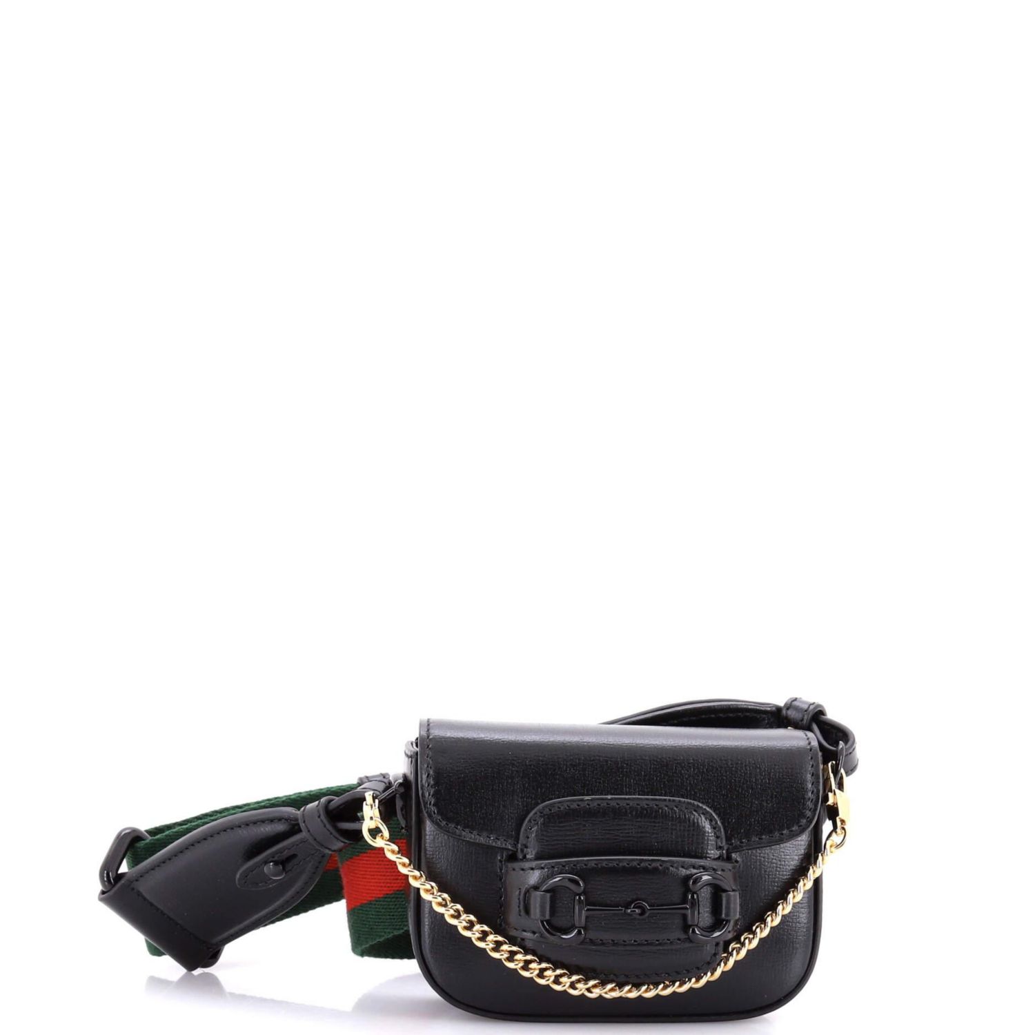 Horsebit 1955 Flap Wallet with Strap Leather