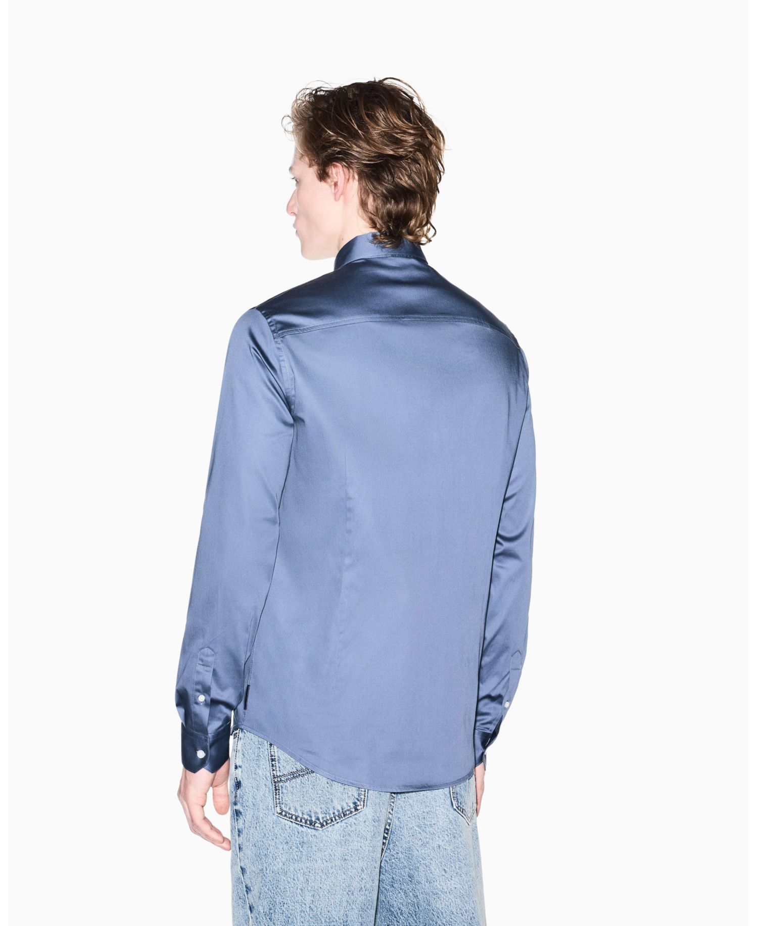 Men's Long Sleeve Solid Slim Fit Shirt