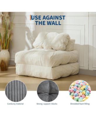 3-in-1 Folding Sofa Bed with Pillow, Convertible Floor Sleeper Chair, No Assembly