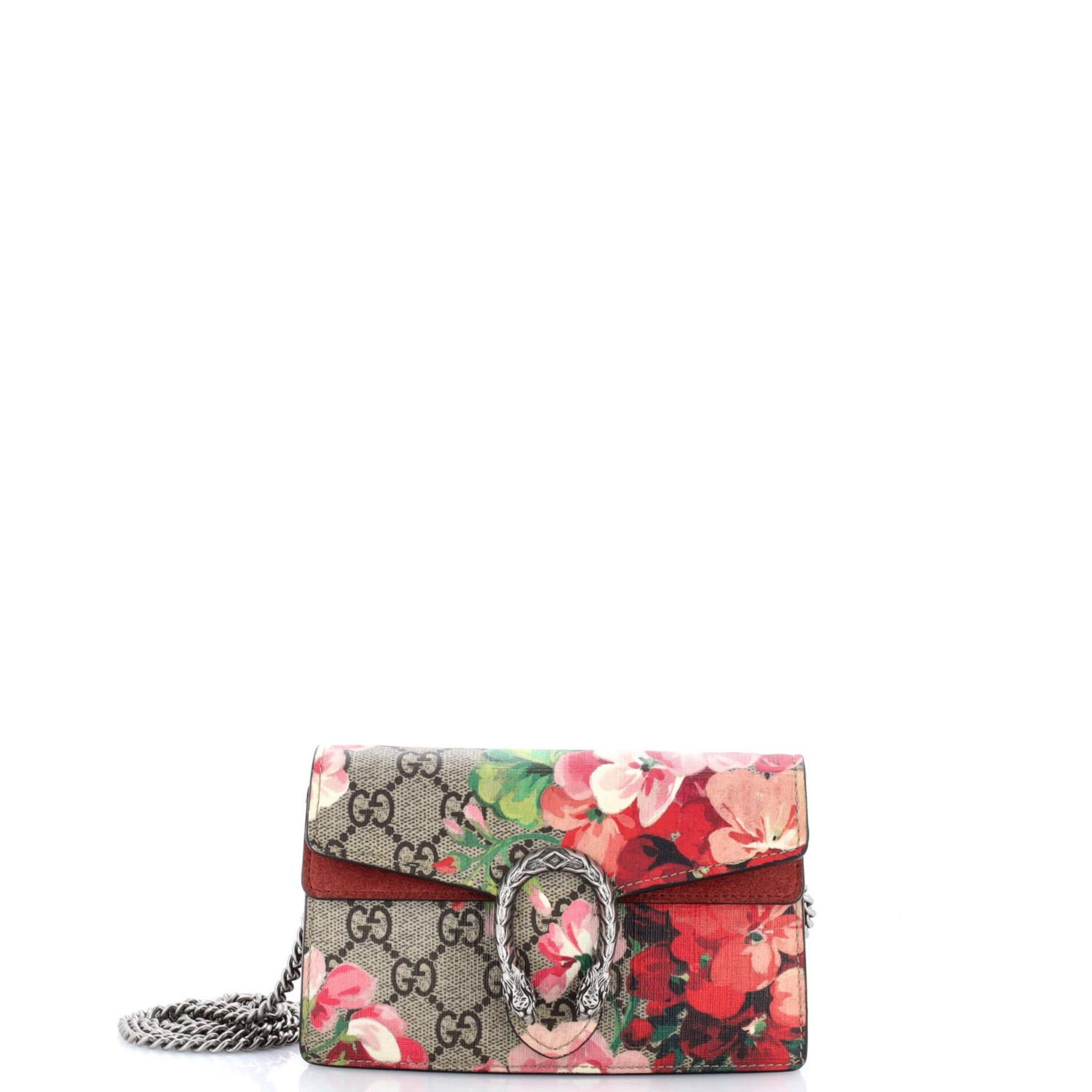 Super Mini Dionysus Bag Blooms Print GG Coated Canvas