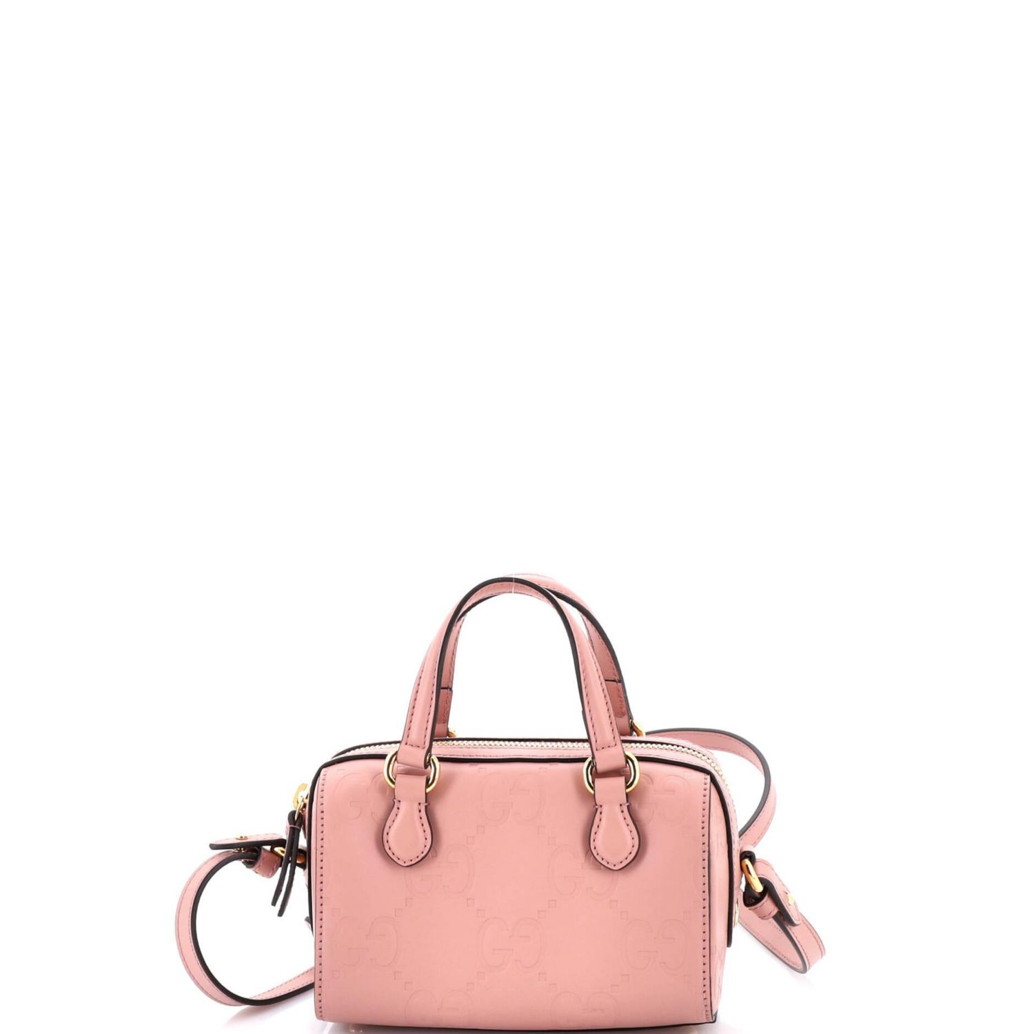 Super Mini Convertible Boston Bag Jumbo GG Embossed Leather
