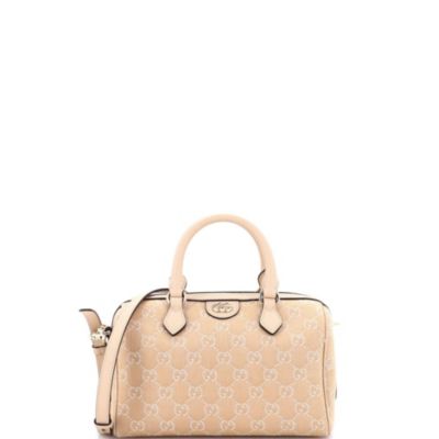 Small Ophidia Convertible Boston Bag GG Denim