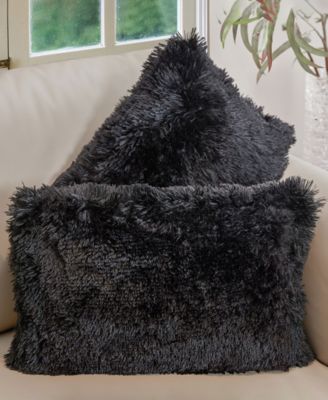Textured Fluffy Decorative Pillow, 12" x 20"