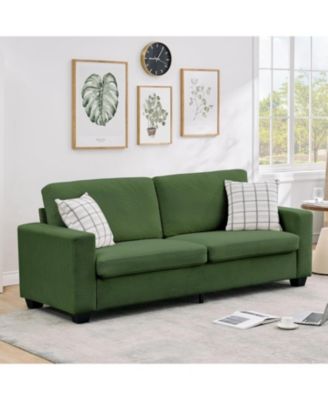 84" Oversized Corduroy Loveseat, Modern Deep Seat 2-Seater Sofa with Wide Arms for Living Room