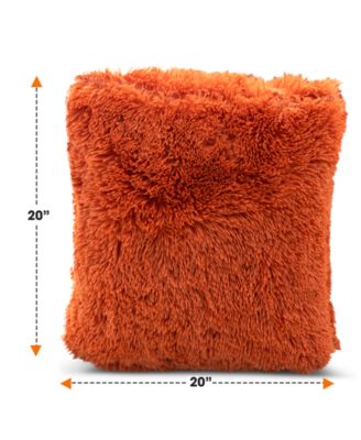Textured Fluffy Decorative Pillow, 20" x 20"