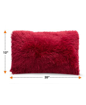 Textured Fluffy Decorative Pillow, 12" x 20"