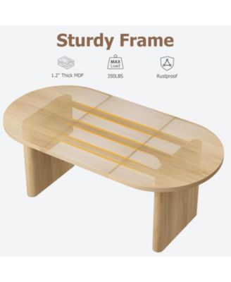 70.8 Inch Oval Dining Table with Upholstered Dining Chairs, Kitchen Table with Sturdy Wooden Base, High Back Dining Chair with Wood Legs