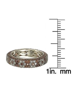 Sterling Silver Cubic Zirconia Pave Eternity Band