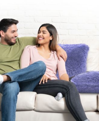 Textured Fluffy Decorative Pillow, 26" x 26"