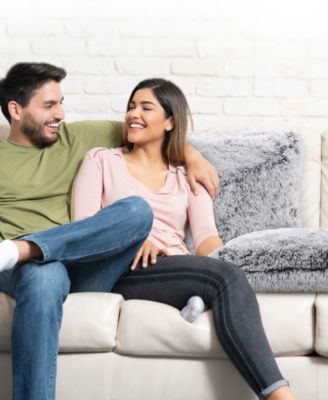 Textured Fluffy Decorative Pillow, 20" x 20"