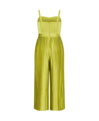 Women's Plus Size Palazzo Pleat Jumpsuit