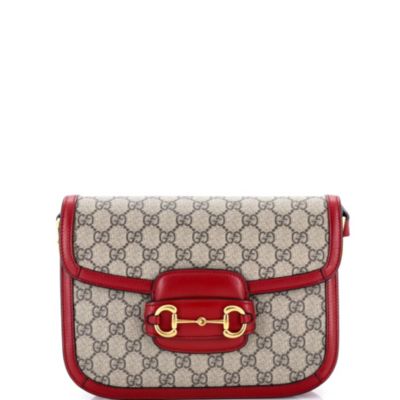 Small Horsebit 1955 Shoulder Bag GG Coated Canvas with Leather