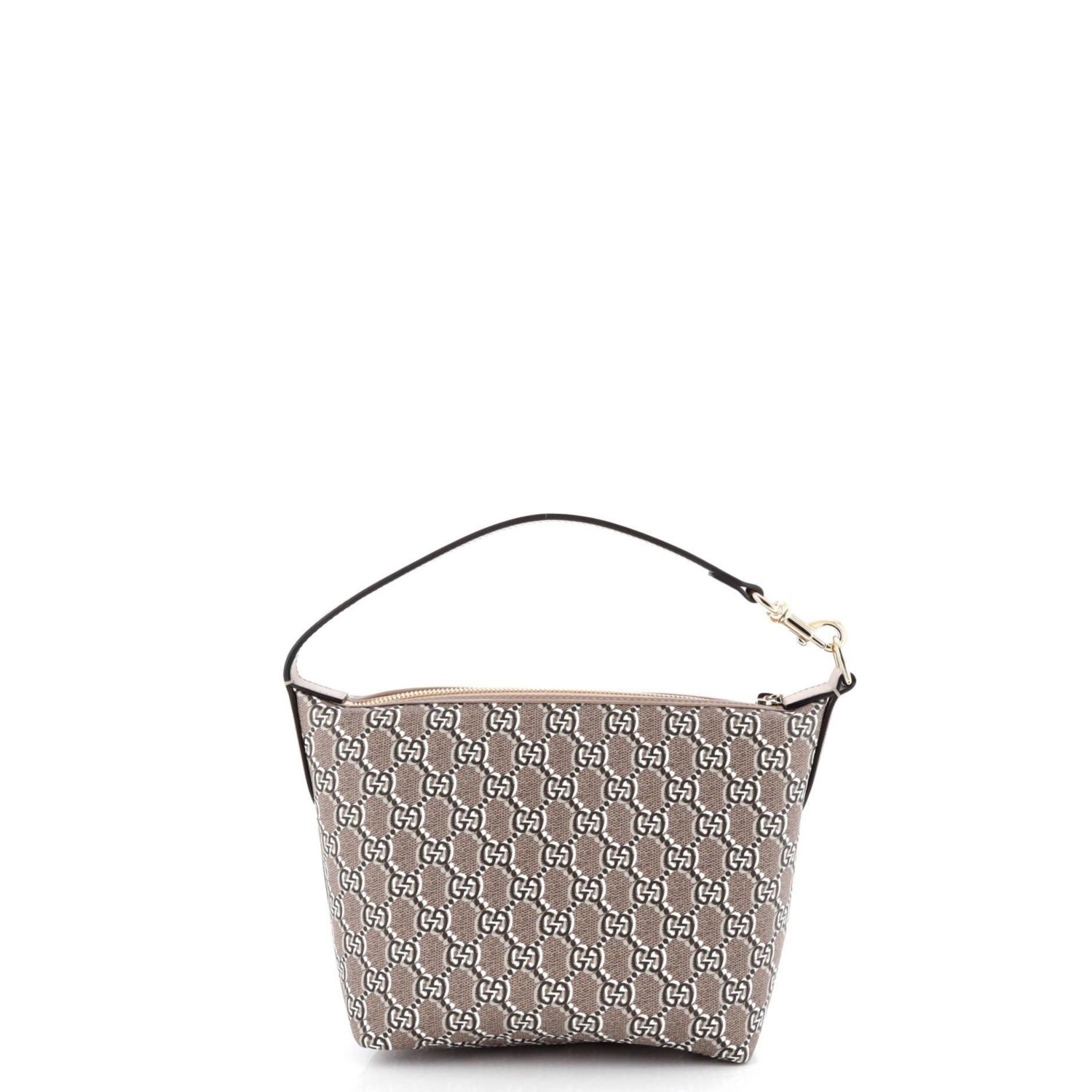 Super Mini Ophidia Zip Shoulder Bag GG Shadow Coated Canvas