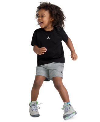 Jordan Boys' Toddler 2T-4T Dri-FIT Crewneck T-Shirt and Mesh Shorts, 2-Piece Set	