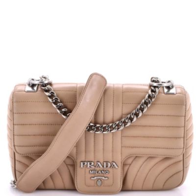 Medium Chain Flap Shoulder Bag Diagramme Quilted Leather