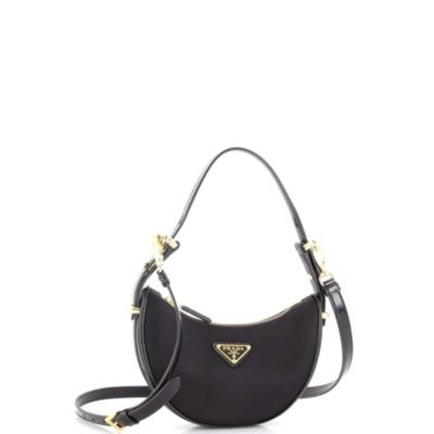 Small Arque Half Moon Hobo Tessuto