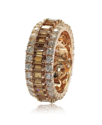 Cubic Zirconia Eternity Band Sterling Silver