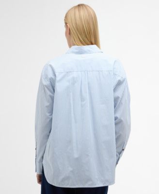 Women's Polly Striped Pointed Collar Cotton Shirt