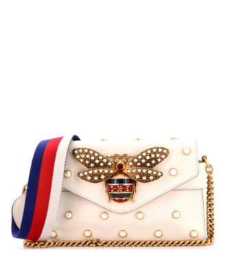 Mini Broadway Pearly Bee Shoulder Bag Embellished Leather