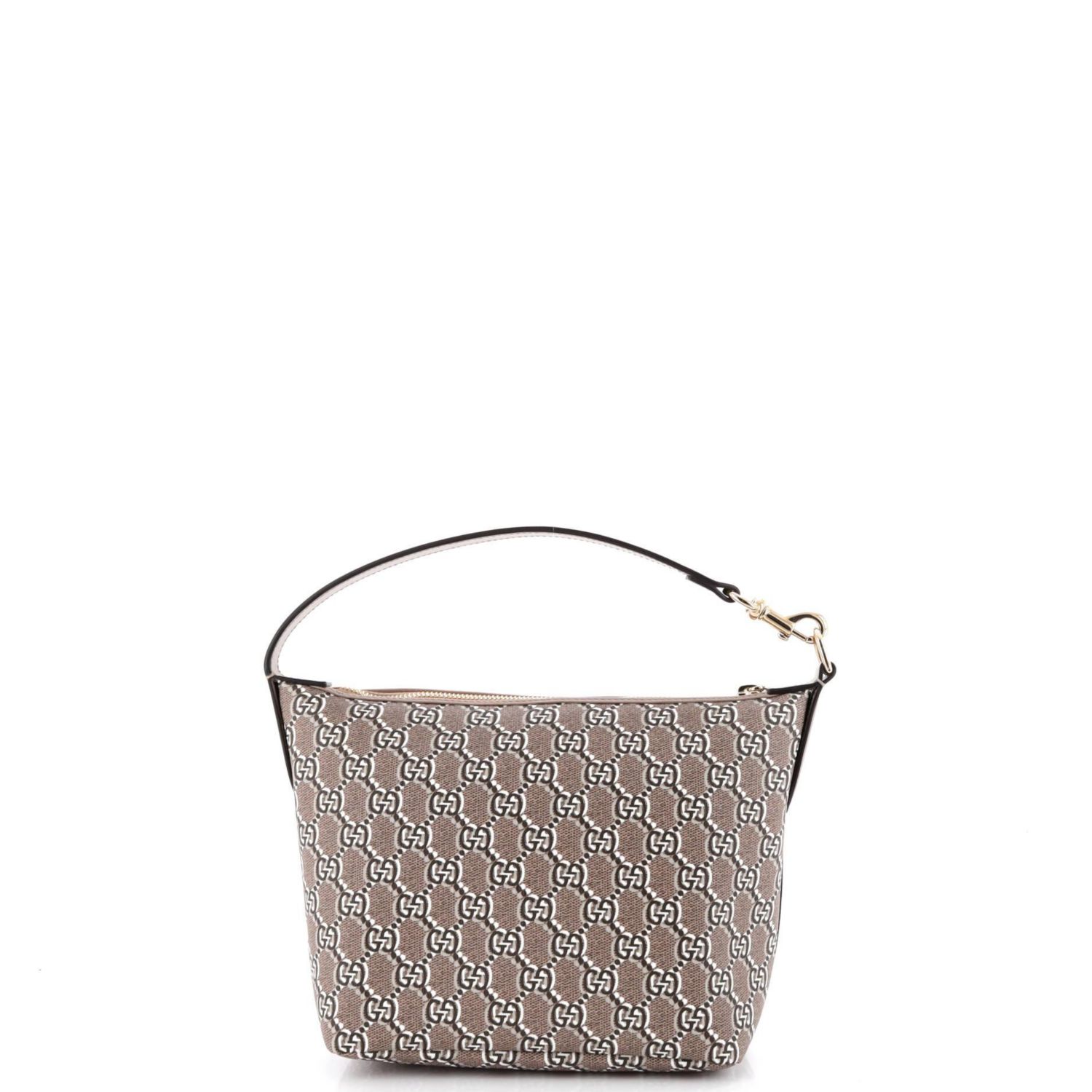 Super Mini Ophidia Zip Shoulder Bag GG Shadow Coated Canvas