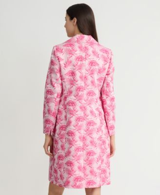 Women's Printed Open-Front Longline Jacket, Regular & Petite