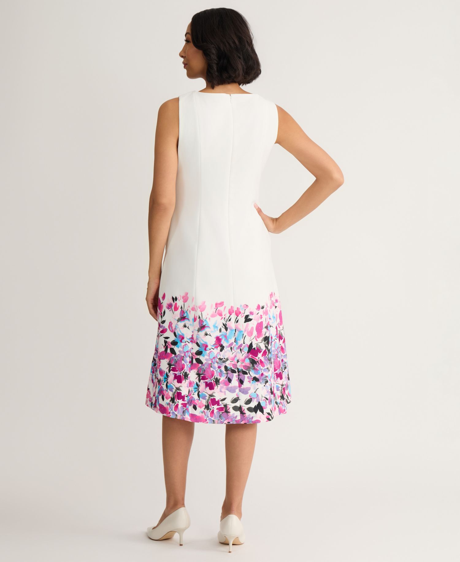 Women's Sleeveless Floral Midi Dress